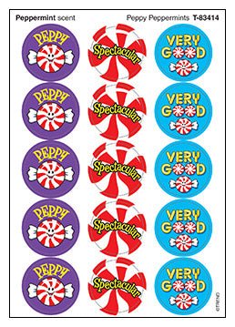 Peppy Peppermints/Peppermint Stickers-Stickers-Tools 4 Teaching-Classroom Decor and More