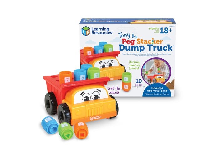 Tony the Peg Stacker Dump Truck-Fine Motor-Tools 4 Teaching-Classroom Decor and More