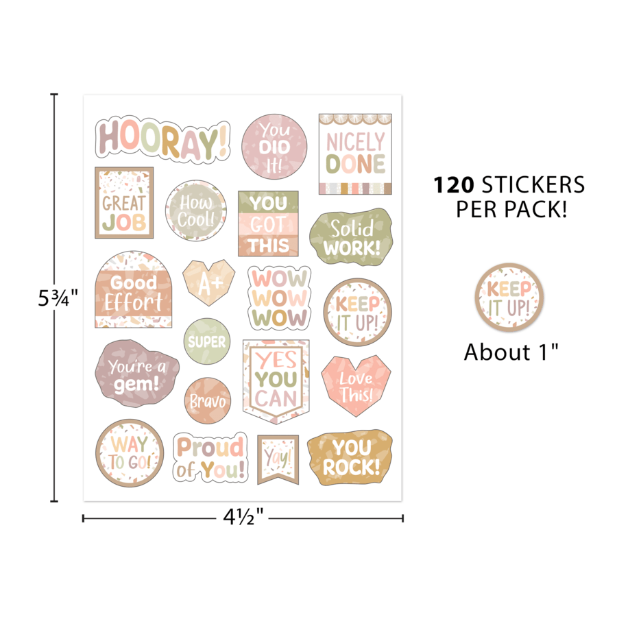 Terrazzo Tones Stickers-Stickers-Tools 4 Teaching-Classroom Decor and More