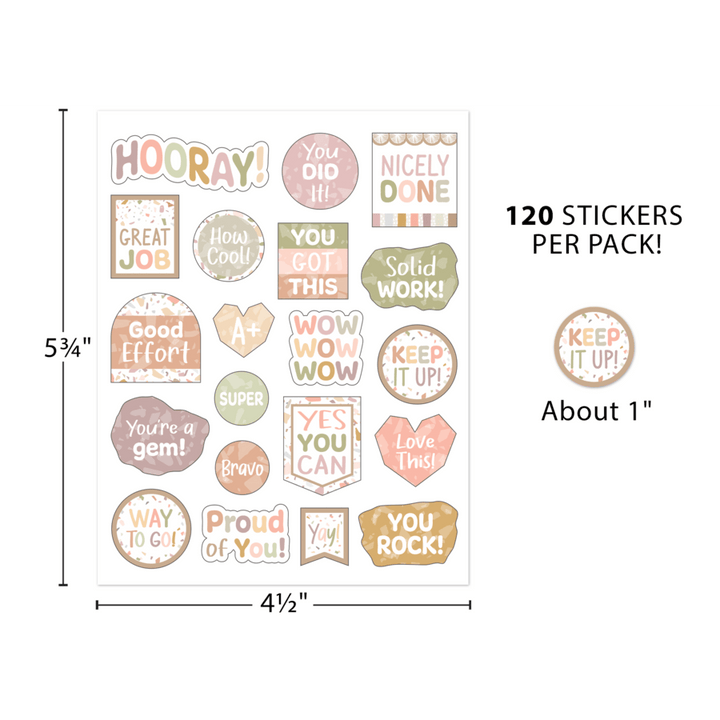 Terrazzo Tones Stickers-Stickers-Tools 4 Teaching-Classroom Decor and More