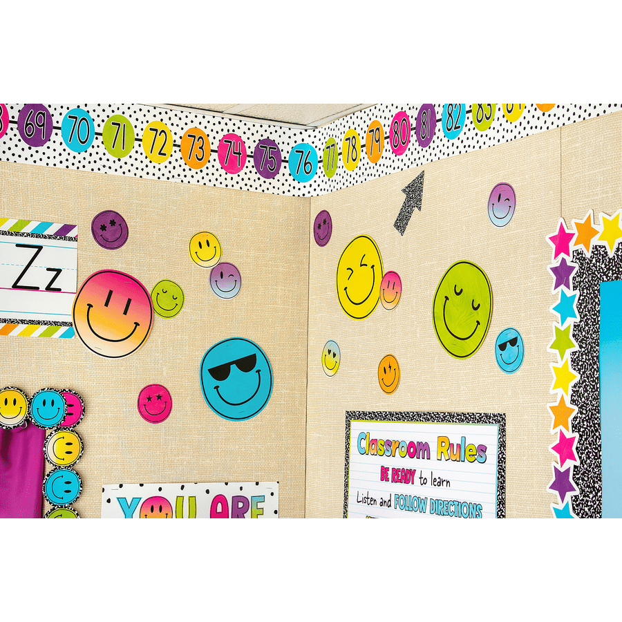 Brights 4Ever Smiley Faces Mini Accents-Accents-Tools 4 Teaching-Classroom Decor and More