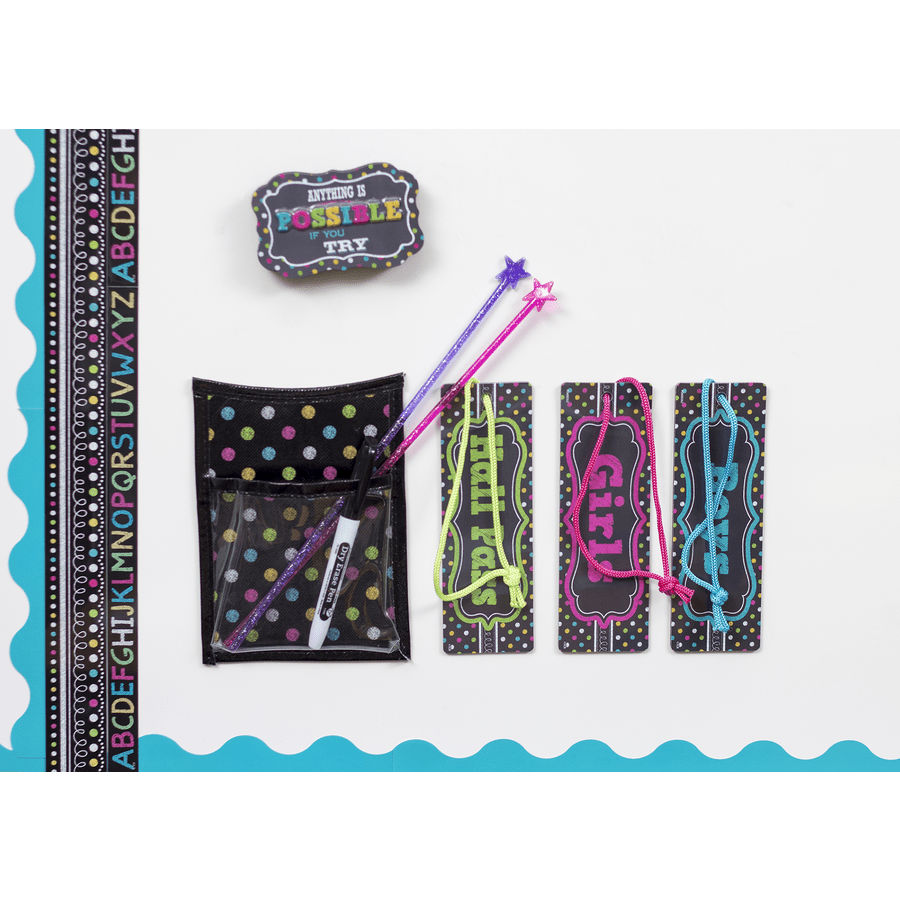 Chalkboard Brights Magnetic Boys Pass-Hall Passes-Tools 4 Teaching-Classroom Decor and More