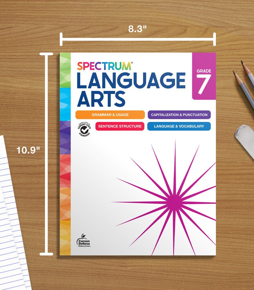Spectrum Language Arts Workbook Grade 7 Paperback - Tools 4 Teaching
