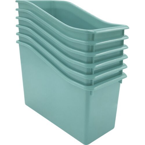Calming Blue Plastic Book Bin-Organization-Tools 4 Teaching-Classroom Decor and More
