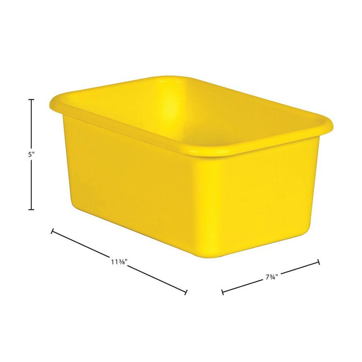 Small Plastic Storage Bin - Yellow - Tools 4 Teaching