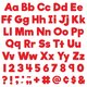 Red 4" Everyday Letters Combo Pack