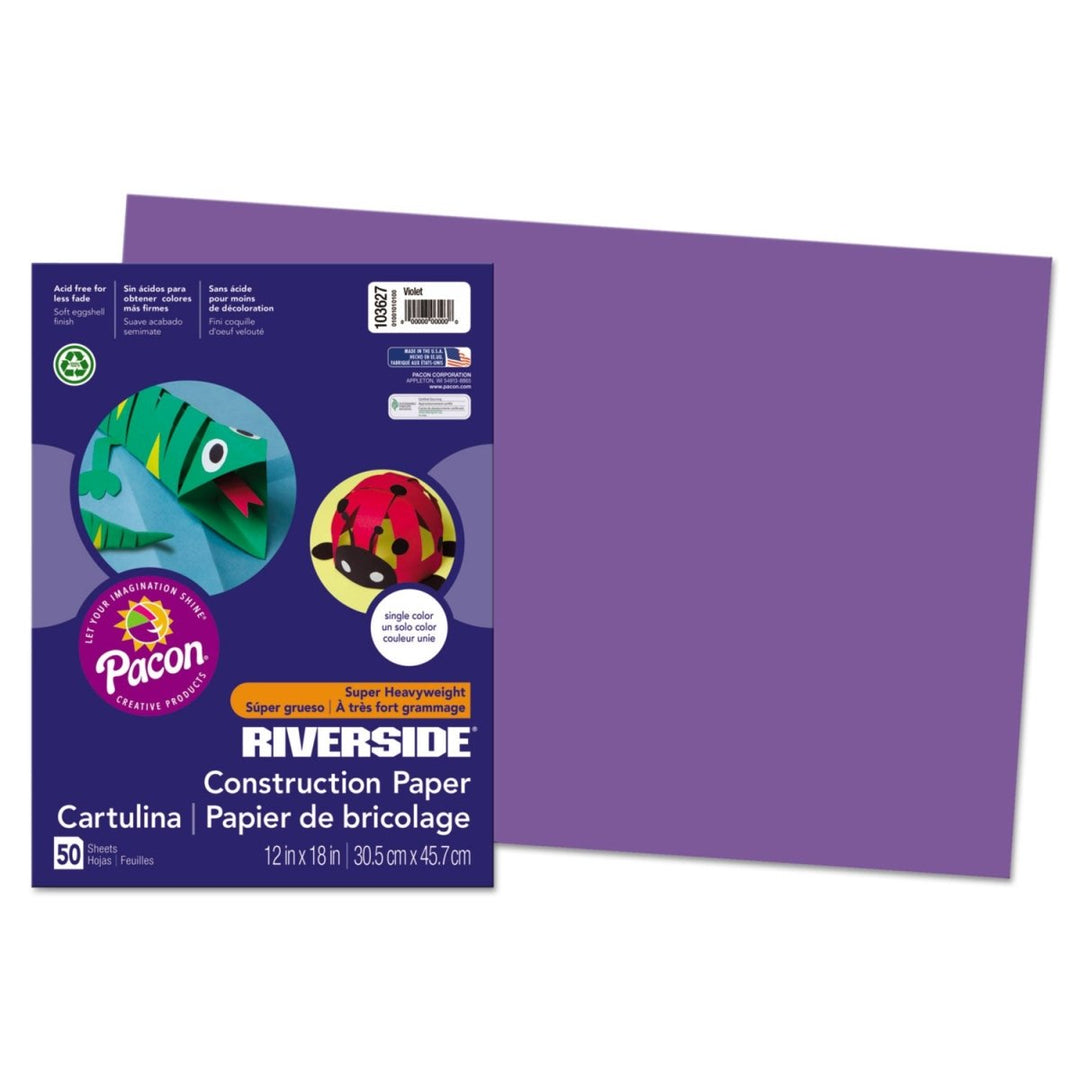 Riverside® Construction Paper, 12X18, Violet, 50/Pack-Construction Paper-Tools 4 Teaching-Classroom Decor and More