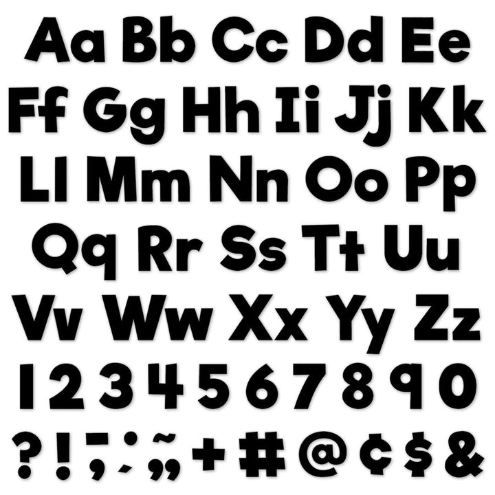 Black 4" Everyday Letters Combo Pack