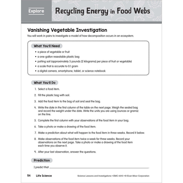 SCIENCE: Lessons and Investigations - Grade 5 Paperback - Tools 4 Teaching