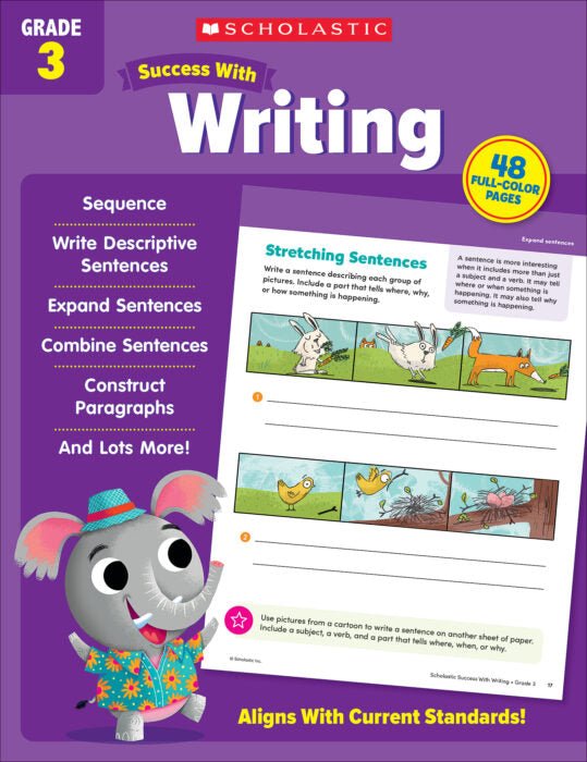 Scholastic Success With Writing Grade 3-ELA Books-Tools 4 Teaching-Classroom Decor and More