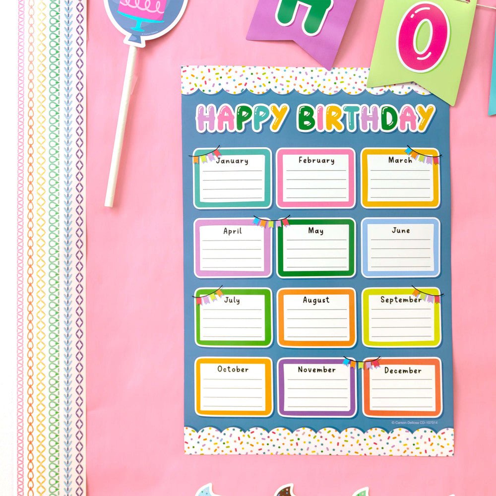 Crafty and Cool Rainbow Stitched Border-Borders-Tools 4 Teaching-Classroom Decor and More