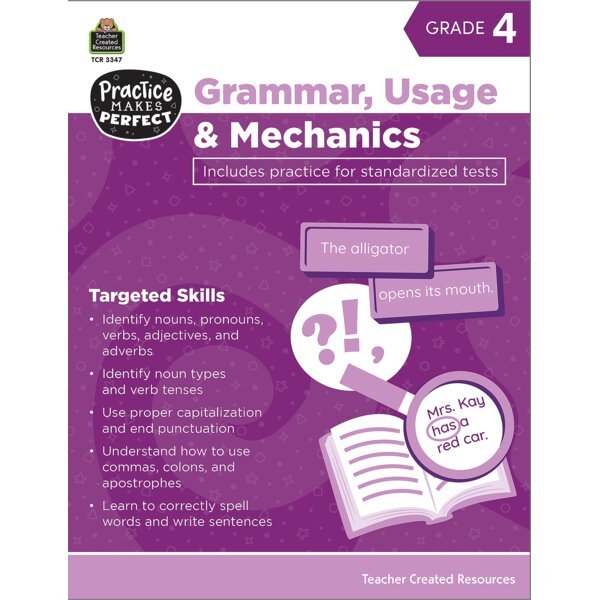 Practice Makes Perfect: Grammar, Usage & Mechanics Grade 4-ELA Books-Tools 4 Teaching-Classroom Decor and More