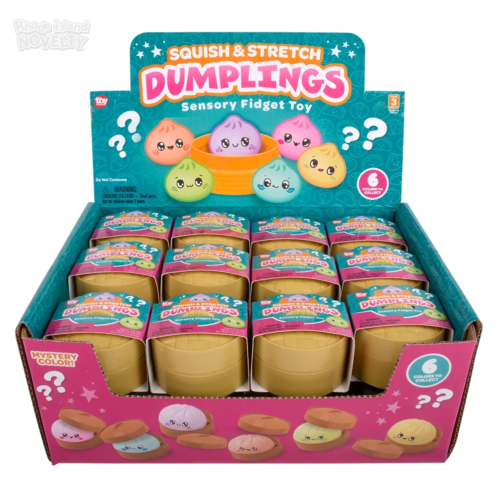 2" Squish and Stretch Surprise Neon Dumplings (Assorted/ One Unit Per Sale)