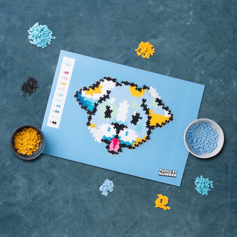 PLUS - PLUS® Puzzle by Number® - 500 pc Puppy - Tools 4 Teaching
