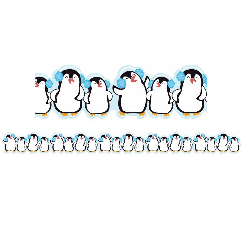 Winter Penguins Border Extra Wide-Tools 4 Teaching-Classroom Decor and More