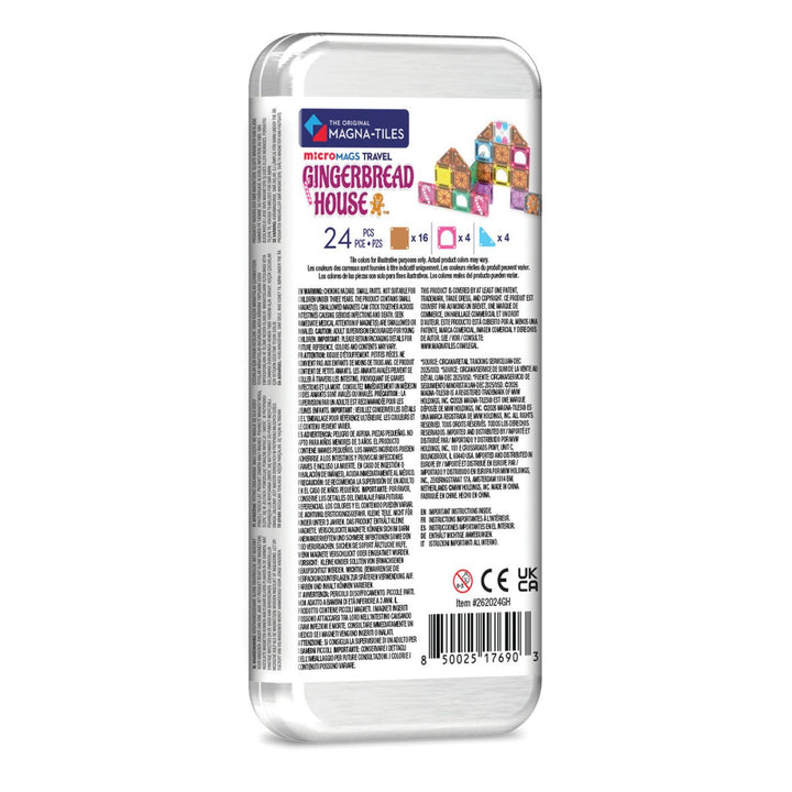 MAGNA-TILES® microMAGS™ Gingerbread House 24 Piece Travel Set - Tools 4 Teaching