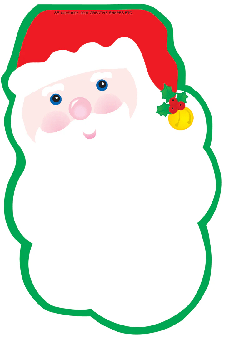 Santa Face Notepad-Notepads-Tools 4 Teaching-Classroom Decor and More