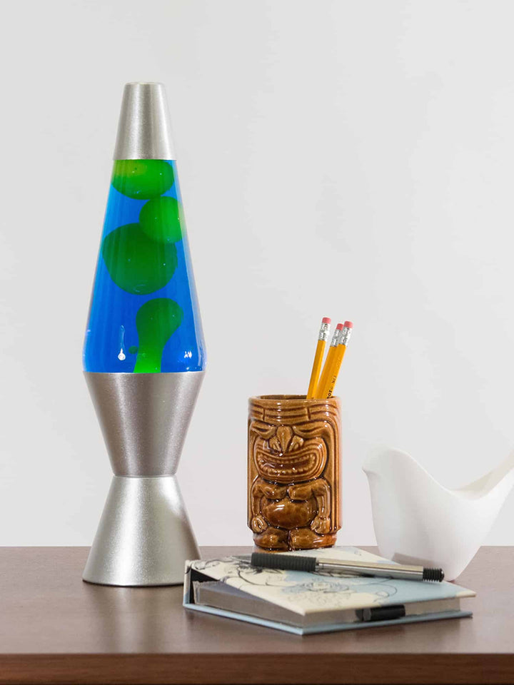 14.5'' LAVA® Lamp - Yellow wax / blue liquid-Lava-Tools 4 Teaching-Classroom Decor and More