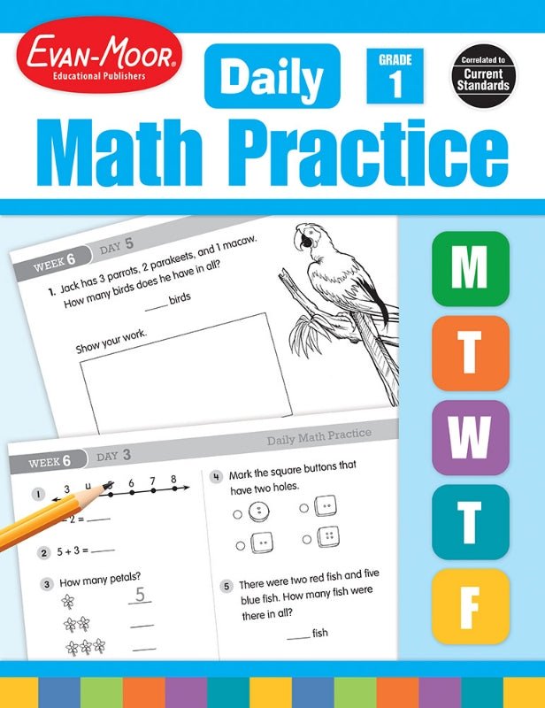 Daily Math Practice Grade 1-Math Books-Tools 4 Teaching-Classroom Decor and More