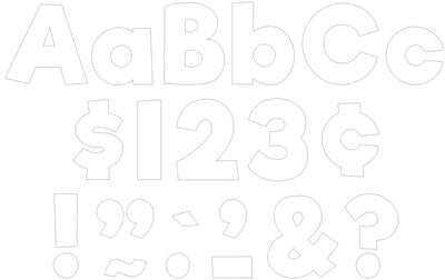 White 4" Everyday Letters Combo Pack
