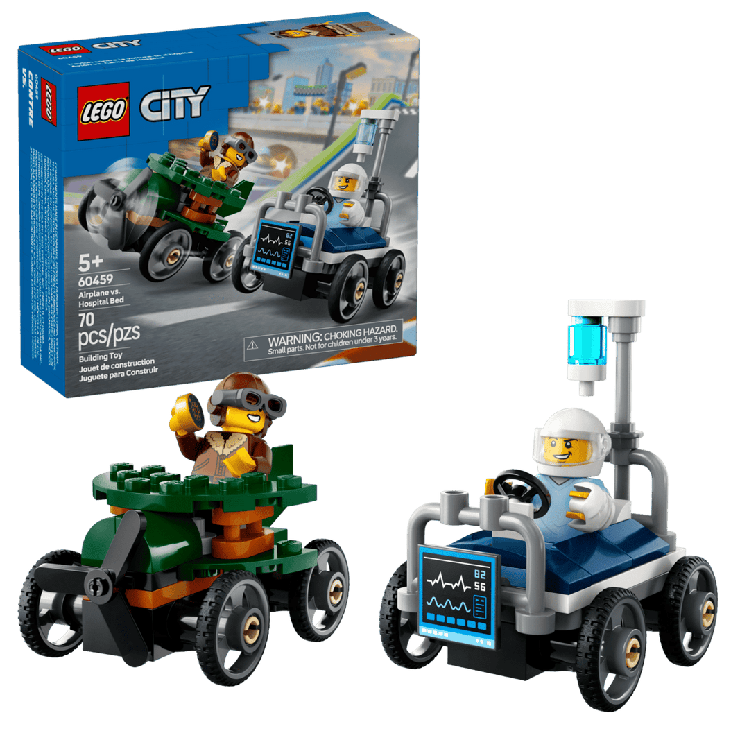 LEGO® City Airplane vs. Hospital Bed Race Car Pack - Tools 4 Teaching