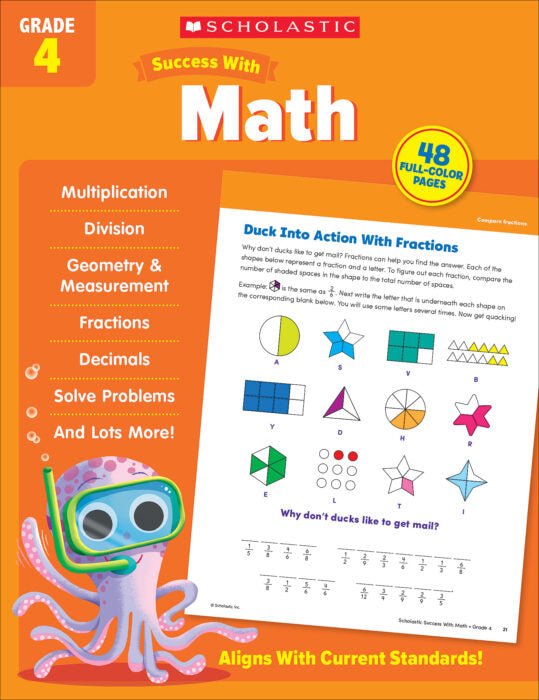 Scholastic Success With Math Grade 4-Math Books-Tools 4 Teaching-Classroom Decor and More