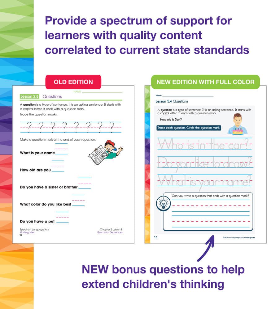 Spectrum Language Arts Workbook Grade K Paperback - Tools 4 Teaching