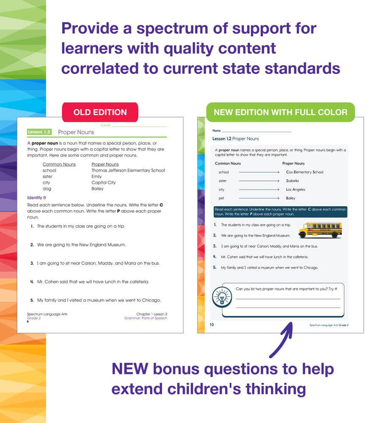 Spectrum Language Arts Workbook Grade 2 Paperback - Tools 4 Teaching