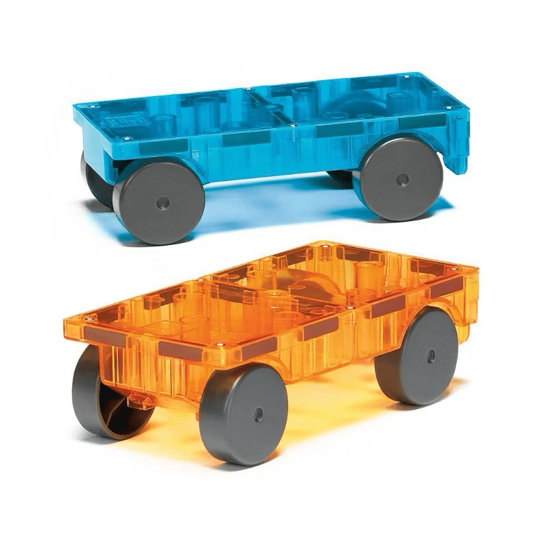 *Magna-Tiles® Cars 2-Piece Blue & Orange-Magnatiles-Tools 4 Teaching-Classroom Decor and More