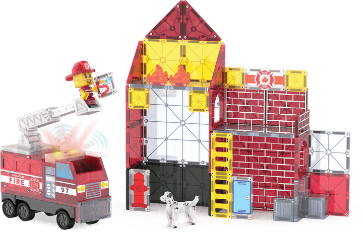 MagnaTiles- Fire Station-Magnatiles-Tools 4 Teaching-Classroom Decor and More