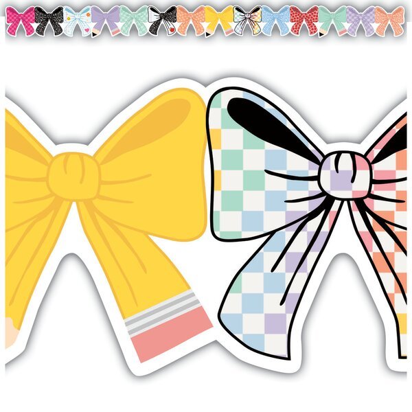 Cool For School bows Die-Cut Border Trim-Borders-Tools 4 Teaching-Classroom Decor and More