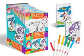 Jr. Artist Canvas& Markers Set- Shark/ Mermaid-Activity Pads-Tools 4 Teaching-Classroom Decor and More