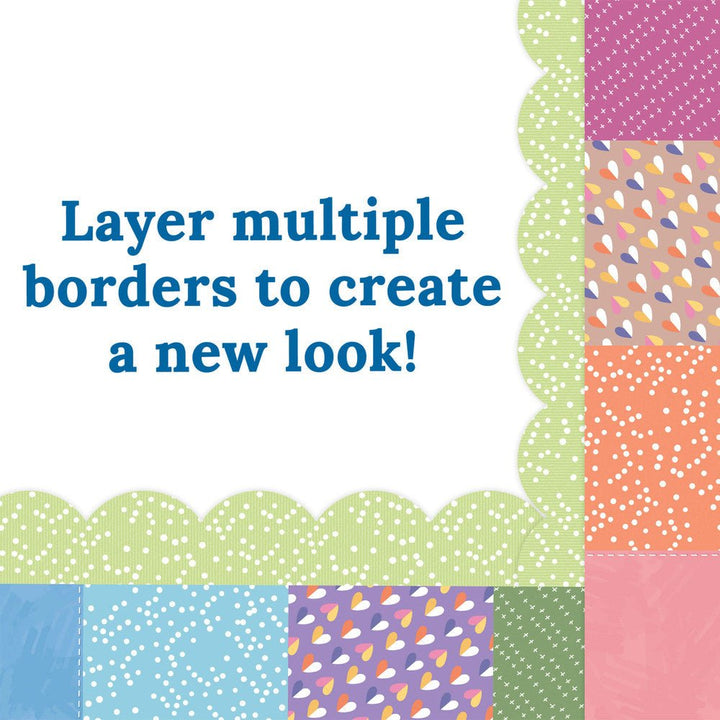 Crafty And Cool Patchwork Border-Borders-Tools 4 Teaching-Classroom Decor and More