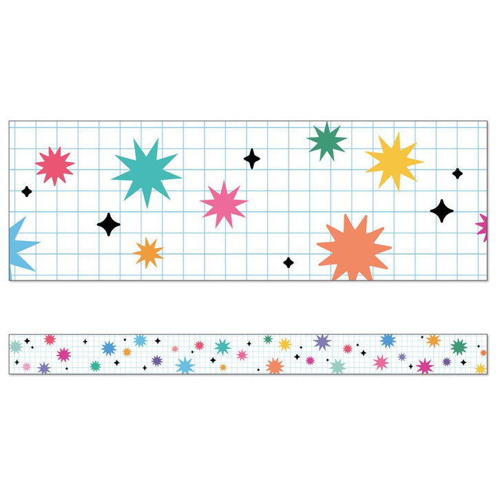 Retro Remix Bursts & Twinkles Border-Borders-Tools 4 Teaching-Classroom Decor and More