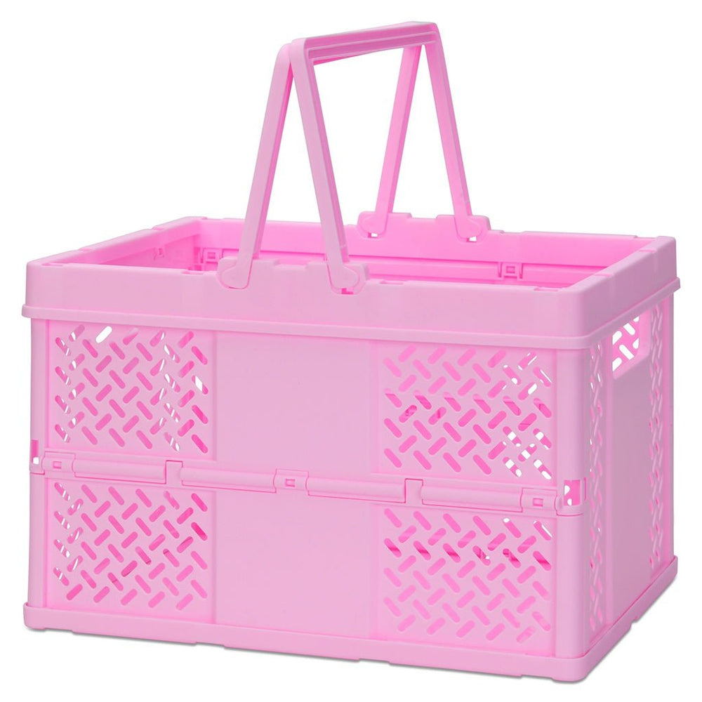 Foldable Storage Crate Large Pink-Organization-Tools 4 Teaching-Classroom Decor and More