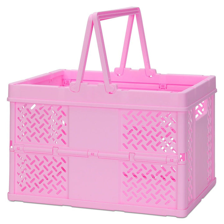 Foldable Storage Crate Large Pink-Organization-Tools 4 Teaching-Classroom Decor and More
