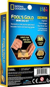 National Geographic Fool's Gold Mini Dig Kit-Science & STEM-Tools 4 Teaching-Classroom Decor and More