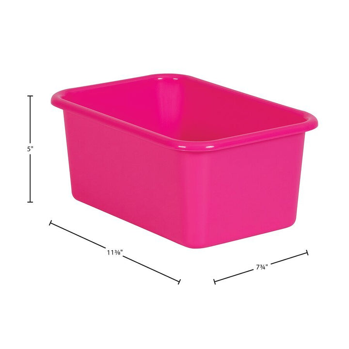 Small Plastic Storage Bin - Pink - Tools 4 Teaching
