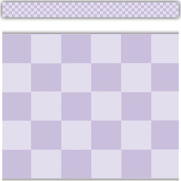 Cool For School Purple Checkers Straight Border Trim-Borders-Tools 4 Teaching-Classroom Decor and More