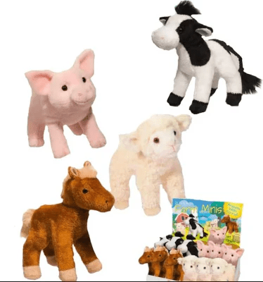 *Farm Mins Asst Plush-Baby & Toddler-Tools 4 Teaching-Classroom Decor and More