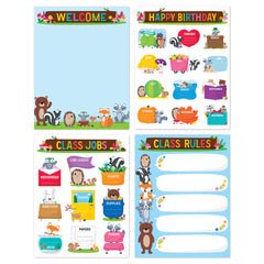 Woodlands Friends Essentials 4-Chart Pack-Charts-Tools 4 Teaching-Classroom Decor and More