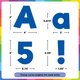 Blue 4" Everyday Letters Combo Pack
