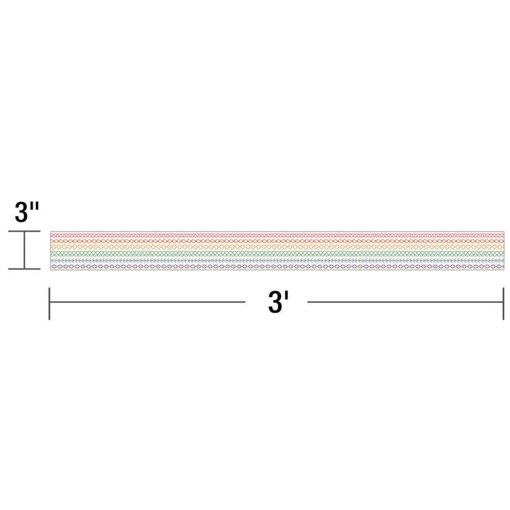 Crafty and Cool Rainbow Stitched Border-Borders-Tools 4 Teaching-Classroom Decor and More