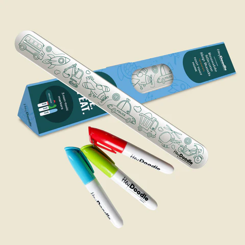Toot Toot Honk Sketchband- Reusable Coloring &amp; Doodle Slap Bracelet