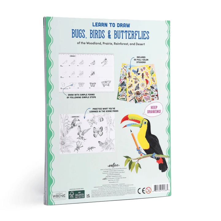 Learn To Draw Bugs, Birds, and Butterflies-Activity Pads-Tools 4 Teaching-Classroom Decor and More