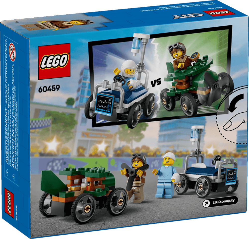 LEGO® City Airplane vs. Hospital Bed Race Car Pack - Tools 4 Teaching