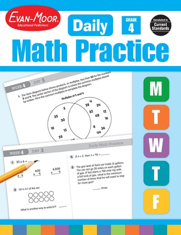 Daily Math Practice Grade 4-Math Books-Tools 4 Teaching-Classroom Decor and More