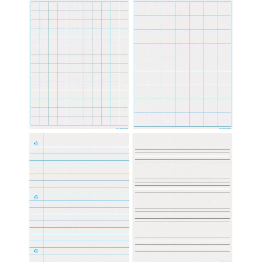 Paper &amp; Grids Write-On/Wipe-Off Chart Set