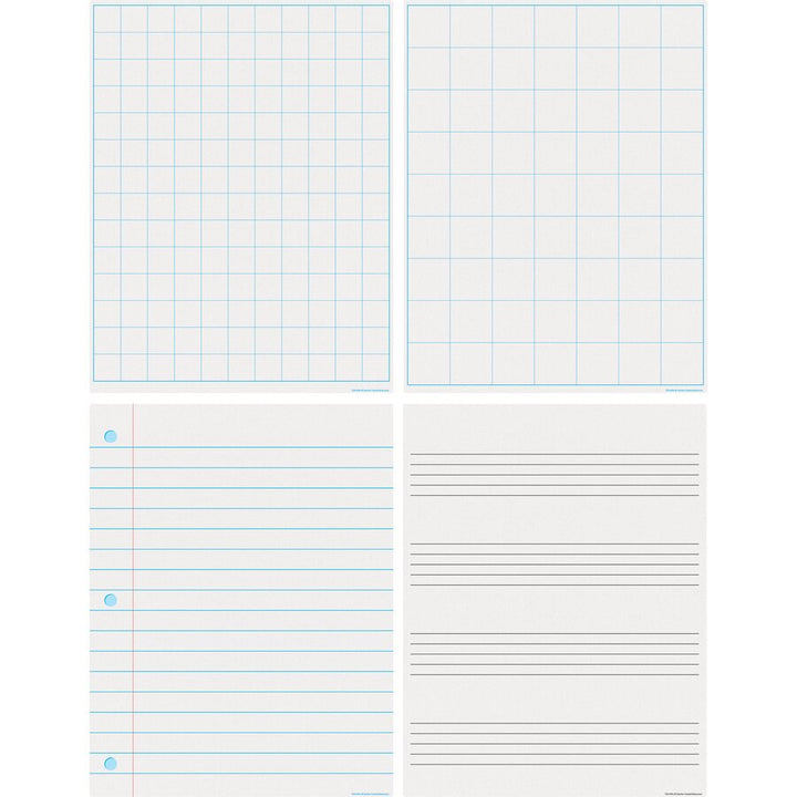 Paper &amp; Grids Write-On/Wipe-Off Chart Set