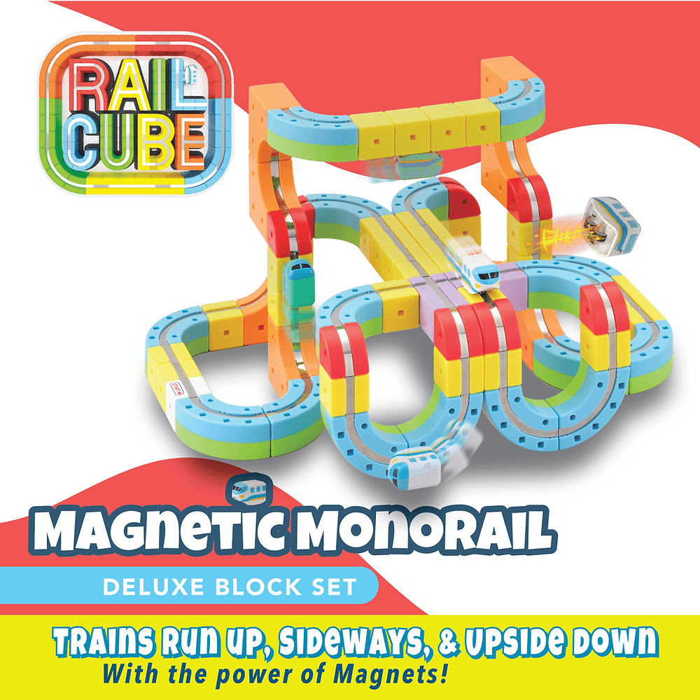 Rail Cube Magnetic Monorail Deluxe Set-Magnetic-Tools 4 Teaching-Classroom Decor and More